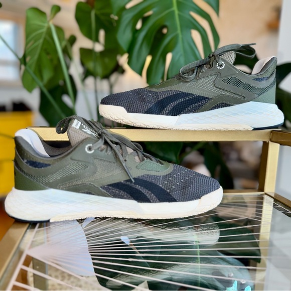 Reebox Nano CrossFit X Sneakers Dark Green, Black, White, Cream/Ivory Speckle 8 - Picture 2 of 8